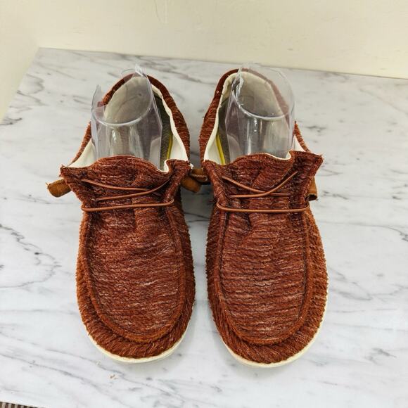Hey Dude Wendy Stretch Rust Slip On Shoes Women’s Size 10 - Picture 3 of 10